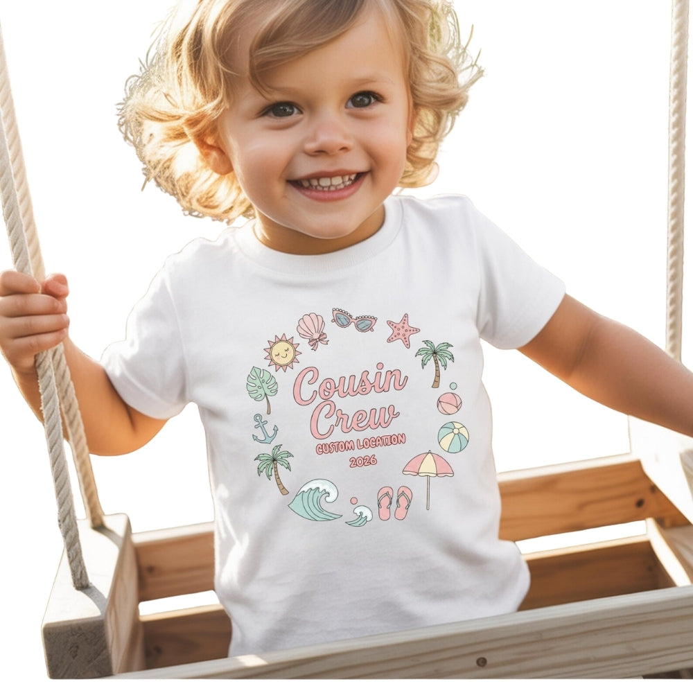 Personalized Cousin Crew Beach Matching T Shirts For Family, Custom Beach Cousin Shirts ET0446