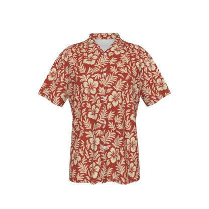Matching Red Hibiscus Family Hawaiian Shirts, Floral Tropical Hawaiian Family Shirts For Beach Vacation ET0543