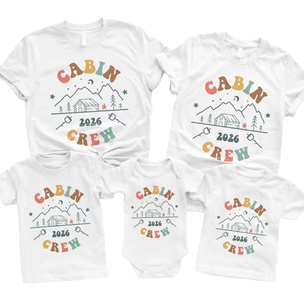 Cabin Crew Custom Family Matching T Shirt With Year, Custom Cabin Vacation Family Shirts ET1088