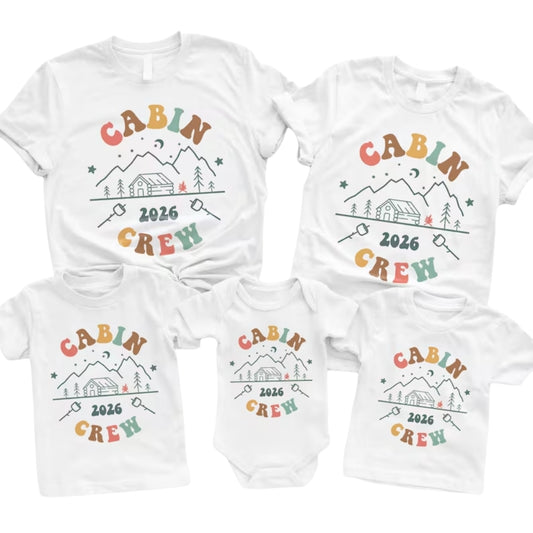 Cabin Crew Custom Family Matching T Shirt With Year, Custom Cabin Vacation Family Shirts ET1088