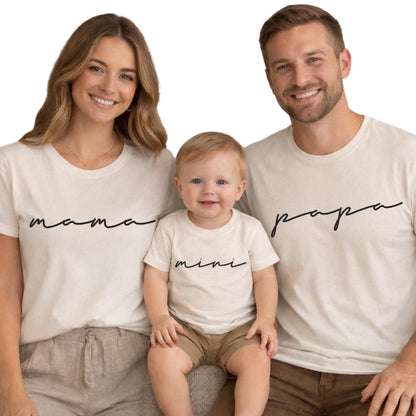 Custom Matching Family Papa Mama Mini T Shirts, Custom Matching Shirts For Family ET0156