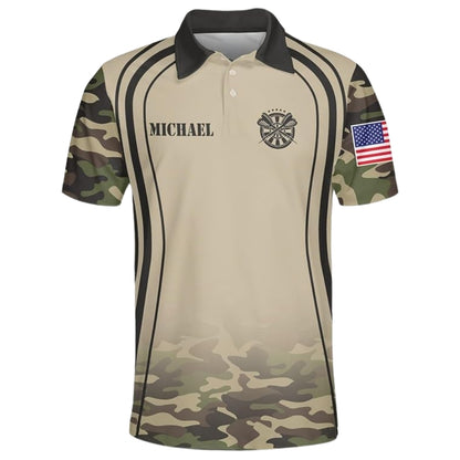 Custom Camouflage Darts Polo Shirt For Mens, Custom Camo Darts Team Shirts DZ0021