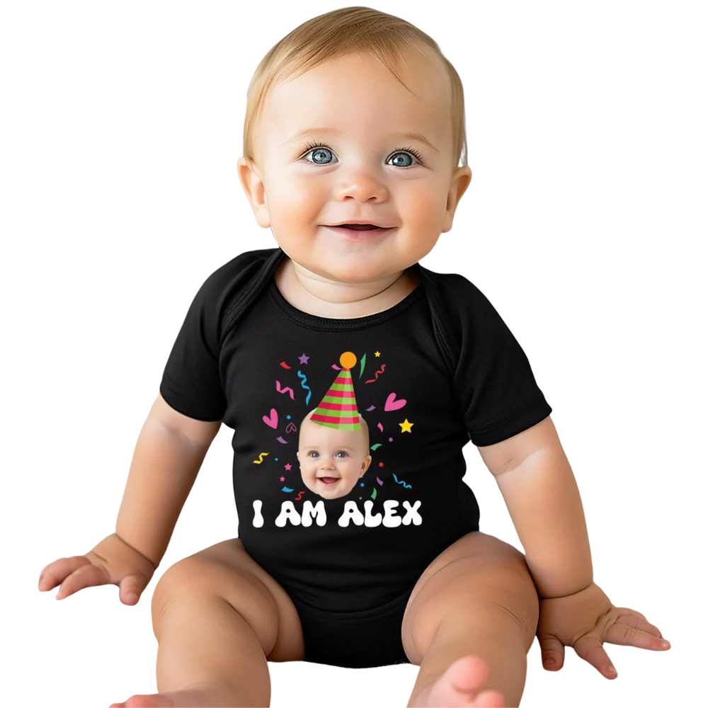 Custom Photo Birthday 1st Matching Family T Shirt, Personalized Photo First Birthday Family Shirts ET1162