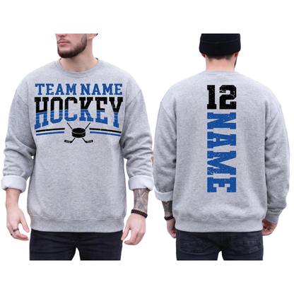 Custom Team Hockey Sweatshirt With Name And Number, Personalized Hockey Team Sweatshirt 2D1244