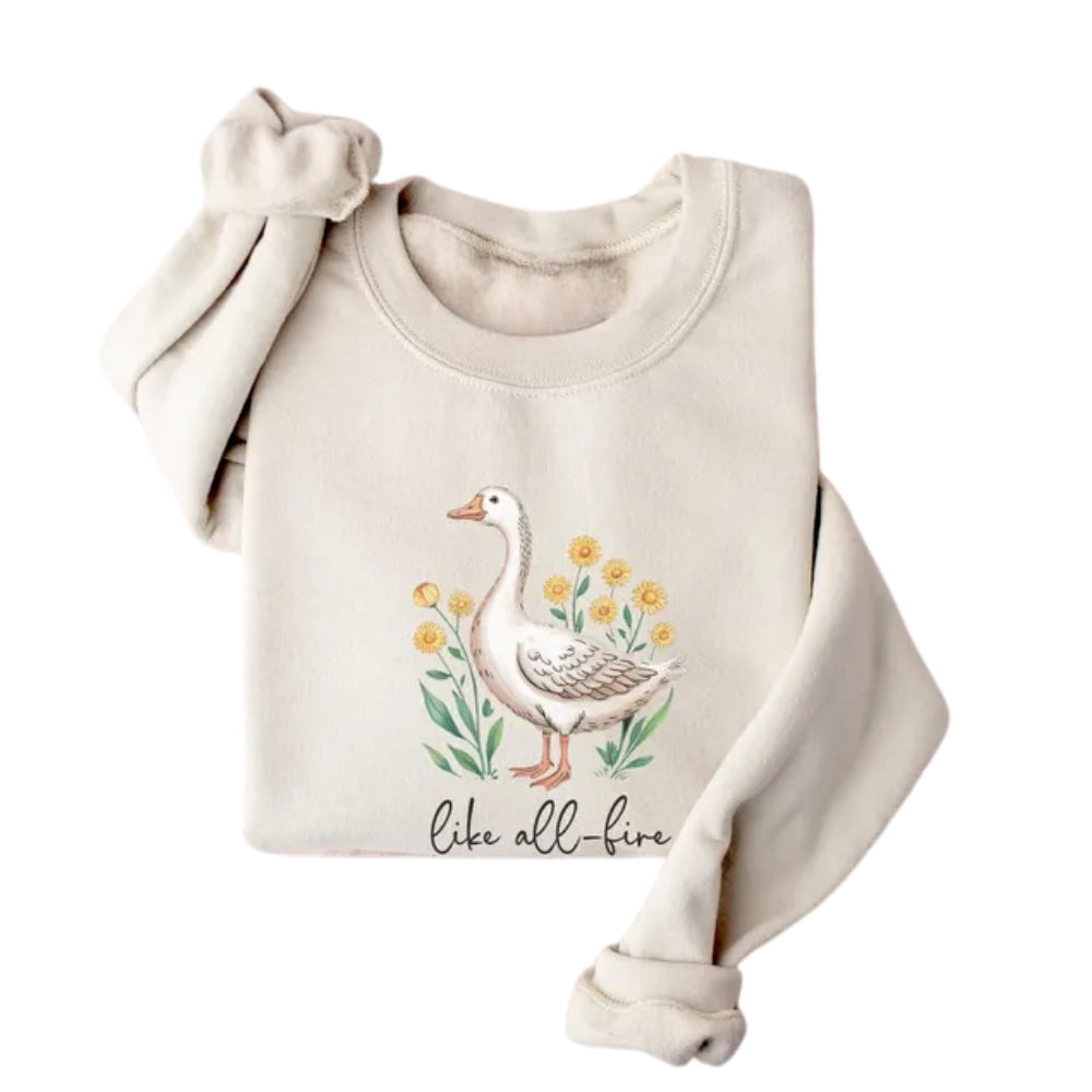 Like All Fire Goose Sweatshirt, Goose Lover Sweatshirt 2D0699