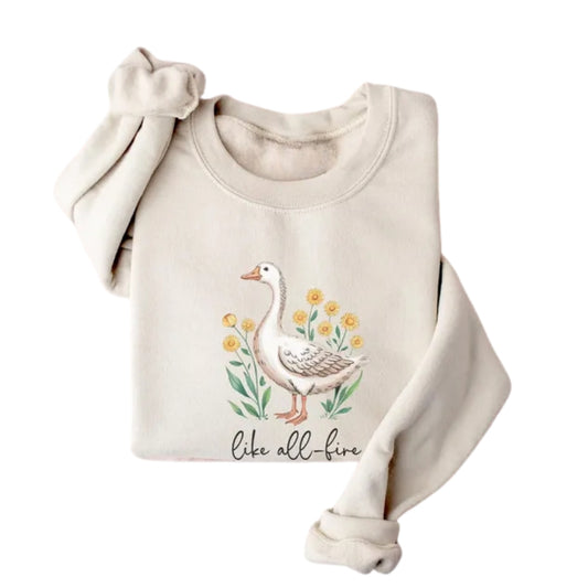 Like All Fire Goose Sweatshirt, Goose Lover Sweatshirt 2D0699