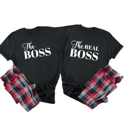 The Boss The Real Boss Matching His And Her T Shirt, Boss Couple Matching Shirts ET0818
