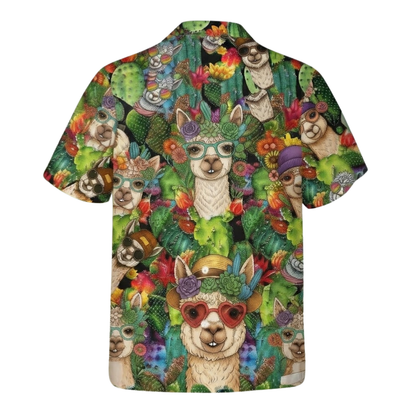 Alpaca Tropical Hawaiian Shirt Women And Men, Alpaca Hawaiian Shirts HE0527
