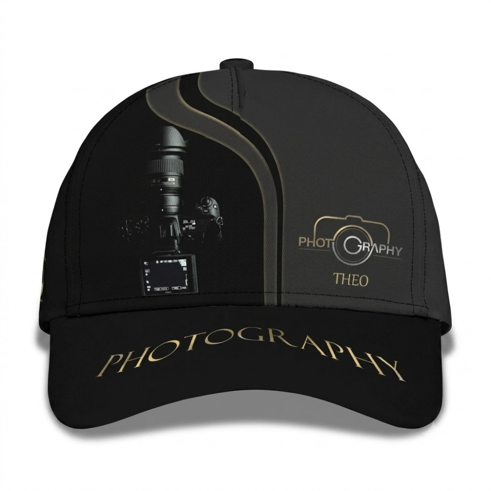 Personalized Photography Baseball Cap With Name, Custom Cap Hat For Photographer CP0563