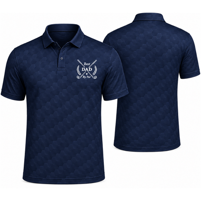 Best Dad By Par White Golf Men Polo Shirt, Father Day Golf Shirts For Dad GE0456