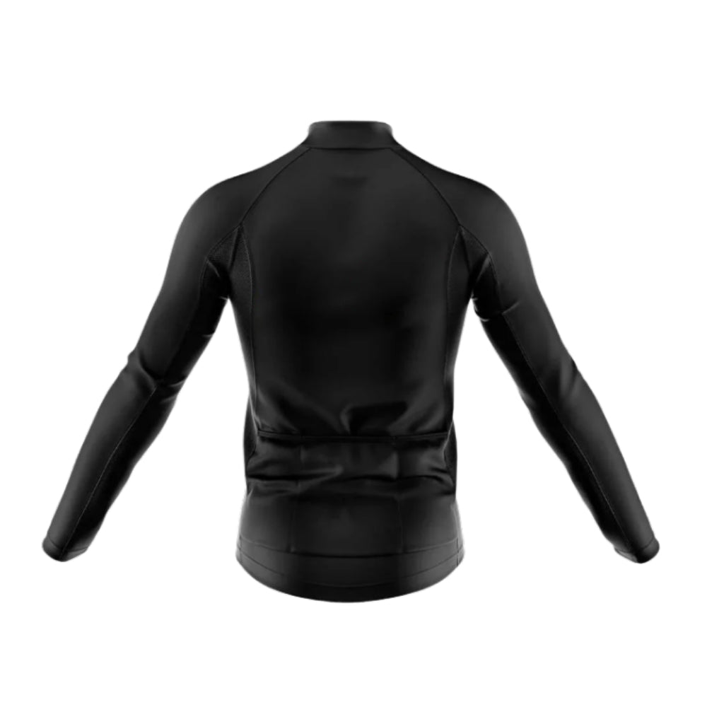 Black And White Skeleton Long Sleeve Cycling Mens Jersey, Skeleton Cycling Jerseys CG0719