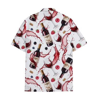 Red Wine Hawaiian Shirt For Men And Women, Wine Lover Hawaiian Shirt HE0677