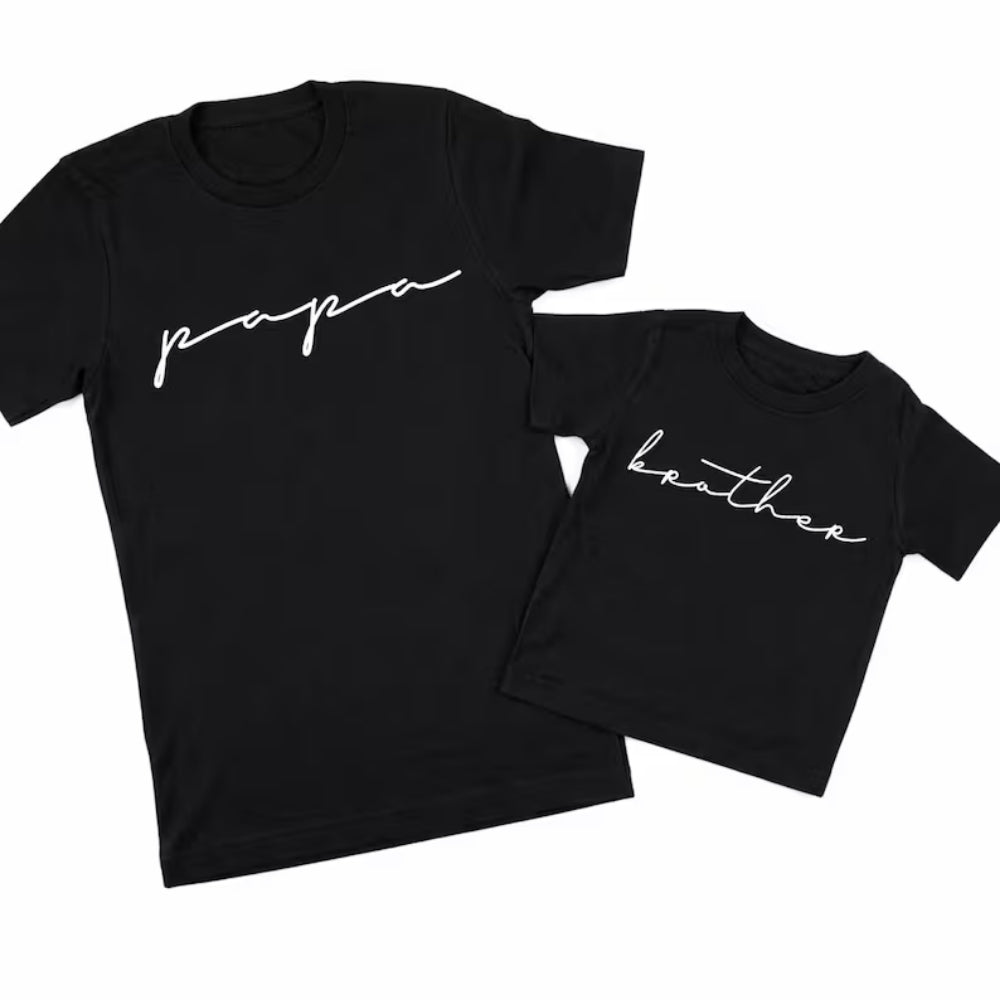 Custom Matching Family Papa Mama Mini T Shirts, Custom Matching Shirts For Family ET0156