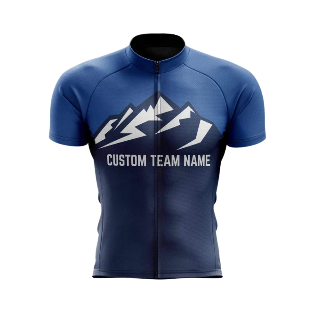 Custom Navy Blue Cycling Team Short Sleeve Jersey, Custom Team Cycling Jerseys CG0500