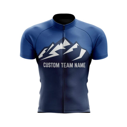 Custom Navy Blue Cycling Team Short Sleeve Jersey, Custom Team Cycling Jerseys CG0500