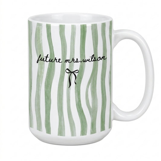 Personalized Future Mrs Coffee Mug, Personalized Engagement Mugs, Custom Mug For Bridal Shower WD0003