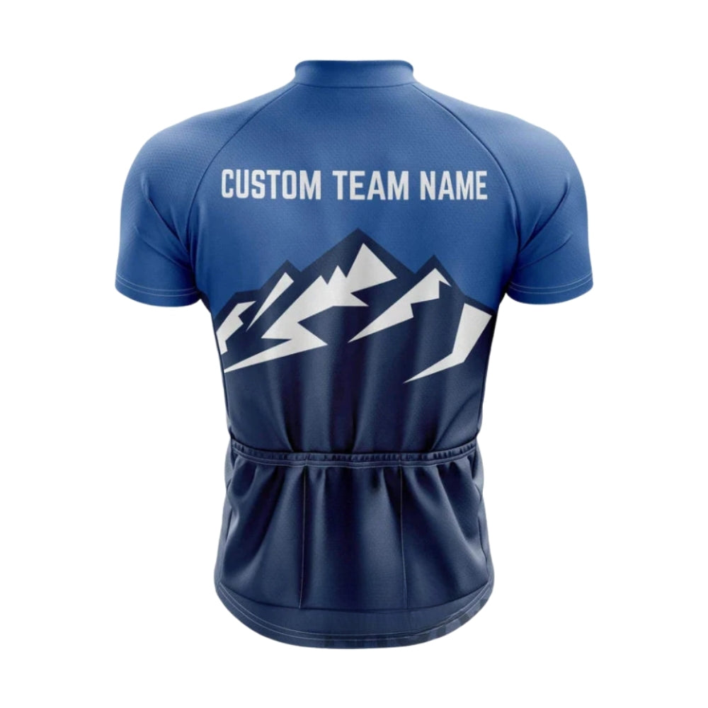 Custom Navy Blue Cycling Team Short Sleeve Jersey, Custom Team Cycling Jerseys CG0500