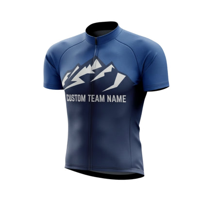Custom Navy Blue Cycling Team Short Sleeve Jersey, Custom Team Cycling Jerseys CG0500