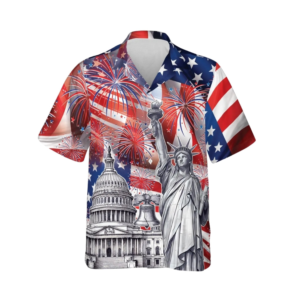 250 Of Freedom American Flag Hawaiian Shirt For Mens Womens, 4th Of July Patriotic Hawaiian Shirts HE0101