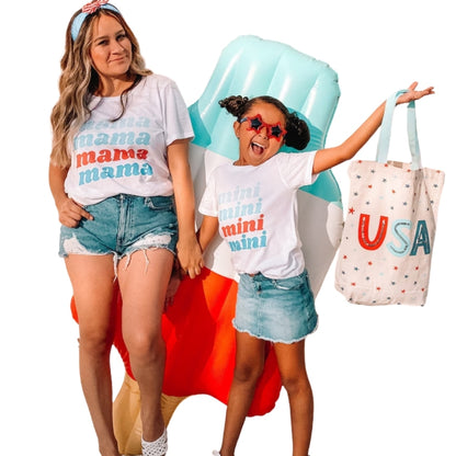 Mama And Mini 4th Of July Matching T Shirt, Independence Day Matching Family Shirts ET0987