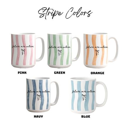 Personalized Future Mrs Coffee Mug, Personalized Engagement Mugs, Custom Mug For Bridal Shower WD0003