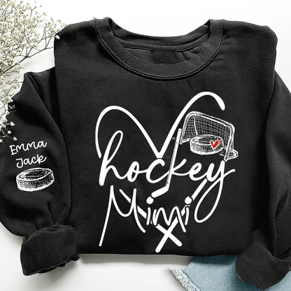 Personalized Hockey Mimi Sweatshirt Grandkids Names, Custom Hockey Grandmother Sweatshirt 2D1020