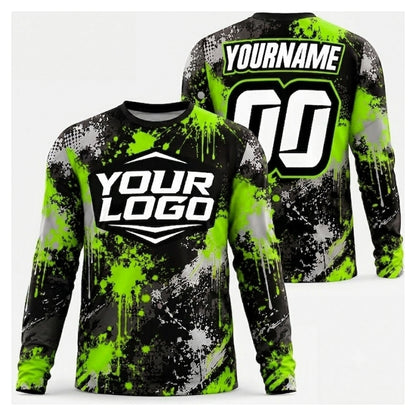 Custom Logo Motocross Long Sleeve Jersey For Men, Custom Logo Dirt Bike Shirts ME0066