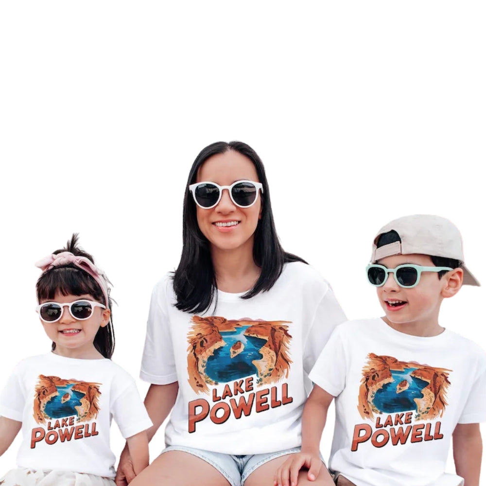Lake Power Retro Family Matching T Shirt, Family Lake Trip Matching Shirts ET1089