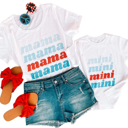 Mama And Mini 4th Of July Matching T Shirt, Independence Day Matching Family Shirts ET0987