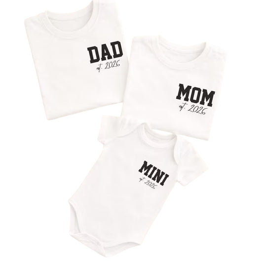 Custom Year Pregnancy Announcement Family T Shirts, Custom Matching Family Shirts To Announce Pregnancy ET0157