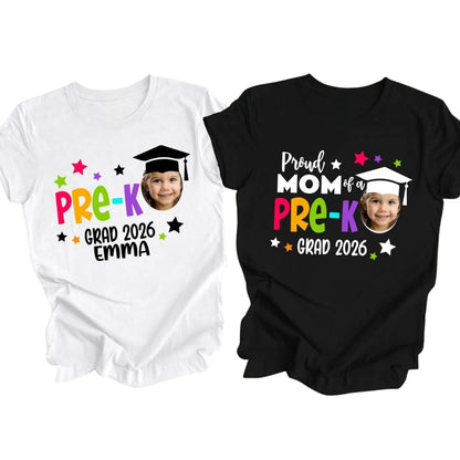 Proud Of A Pre-K Grad Custom Matching Family T Shirts, Personalized Kindergarten Graduation Family Matching Shirts ET0449