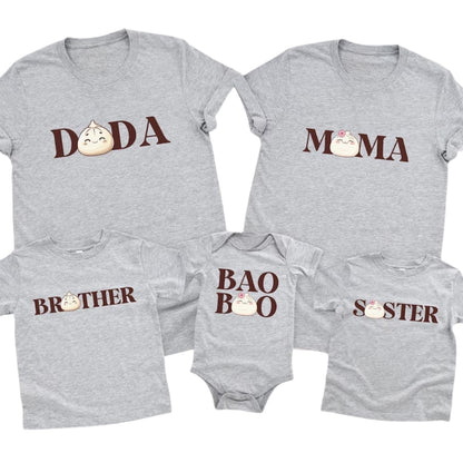 Bao Bao Baby Matching Pregnancy Announcement Family T Shirt, Dim Sum Baby Reveal Family Shirts ET1140