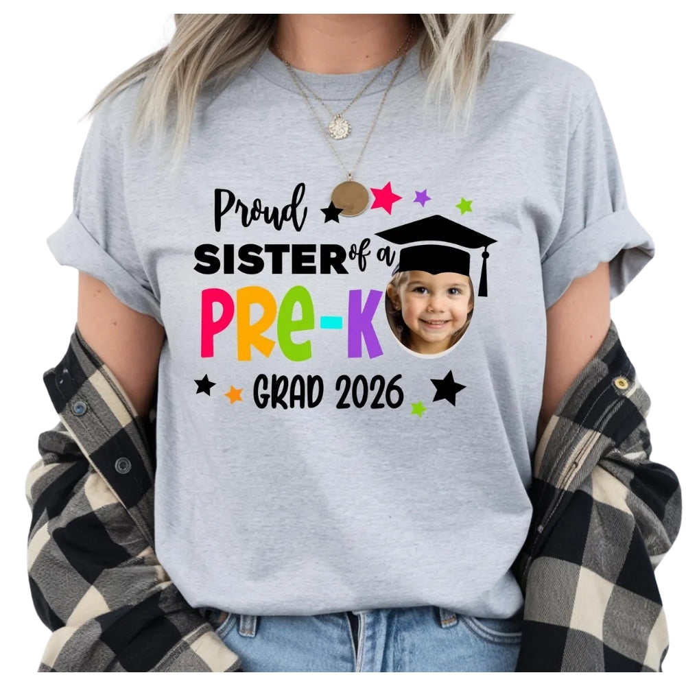 Proud Of A Pre-K Grad Custom Matching Family T Shirts, Personalized Kindergarten Graduation Family Matching Shirts ET0449