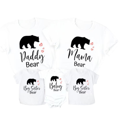 Custom Matching Family Bear T Shirts, Personalized Bear Family Shirts ET0305
