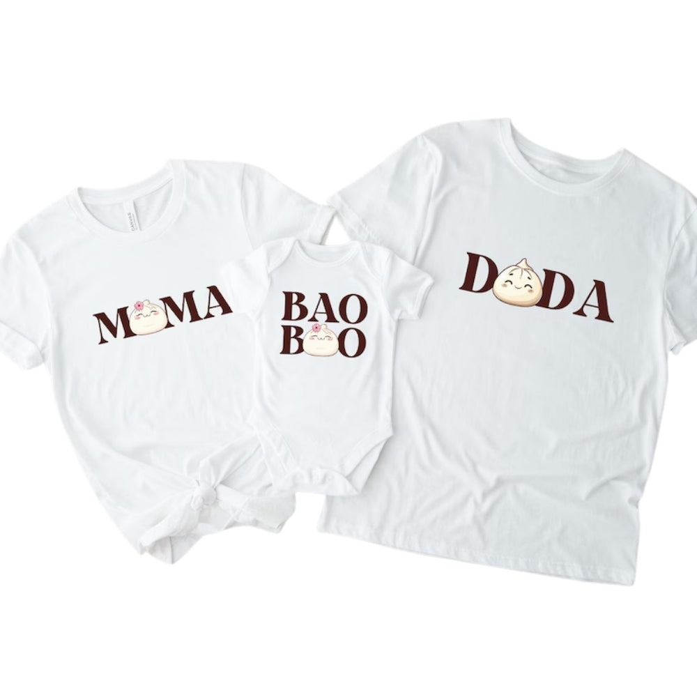 Bao Bao Baby Matching Pregnancy Announcement Family T Shirt, Dim Sum Baby Reveal Family Shirts ET1140