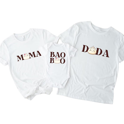 Bao Bao Baby Matching Pregnancy Announcement Family T Shirt, Dim Sum Baby Reveal Family Shirts ET1140