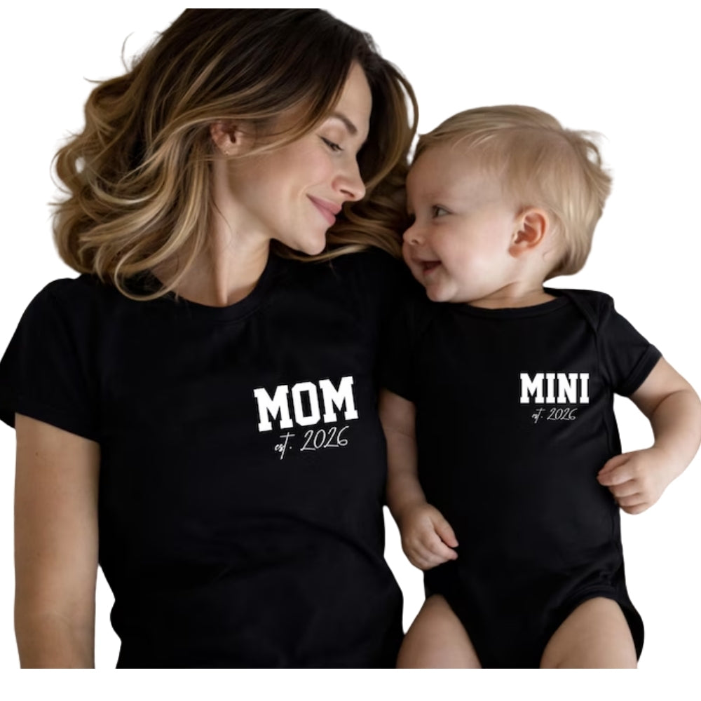 Custom Year Pregnancy Announcement Family T Shirts, Custom Matching Family Shirts To Announce Pregnancy ET0157