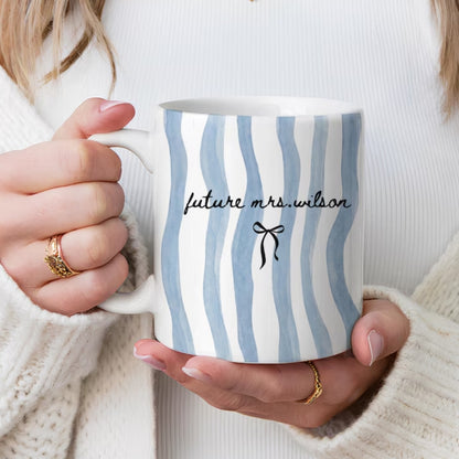 Personalized Future Mrs Coffee Mug, Personalized Engagement Mugs, Custom Mug For Bridal Shower WD0003