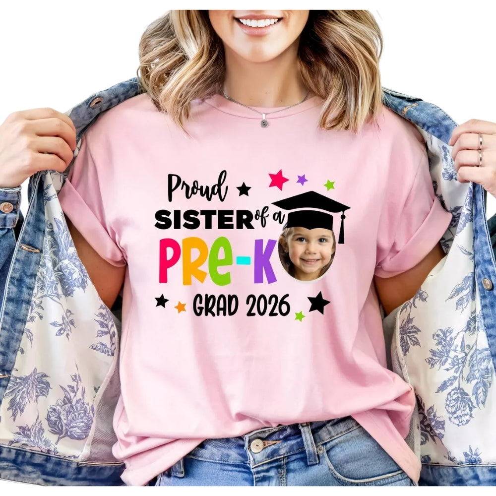 Proud Of A Pre-K Grad Custom Matching Family T Shirts, Personalized Kindergarten Graduation Family Matching Shirts ET0449