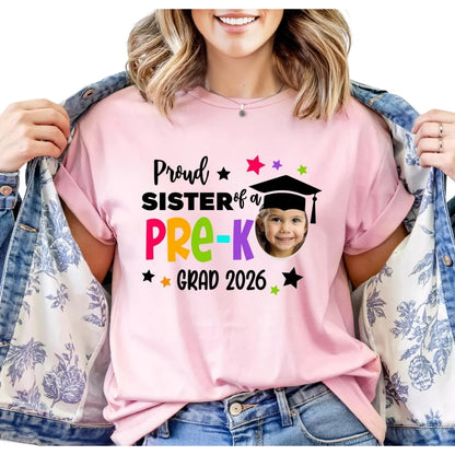 Proud Of A Pre-K Grad Custom Matching Family T Shirts, Personalized Kindergarten Graduation Family Matching Shirts ET0449