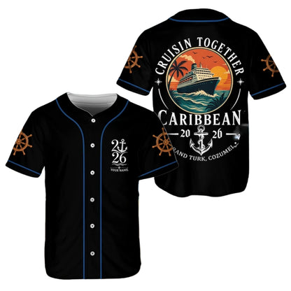 Custom Cruisin Together Caribbean Matching Family Baseball Jersey, Custom Cruise Trip Family Baseball Shirts ET0723