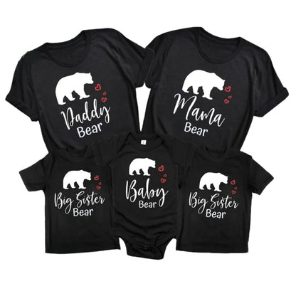 Custom Matching Family Bear T Shirts, Personalized Bear Family Shirts ET0305
