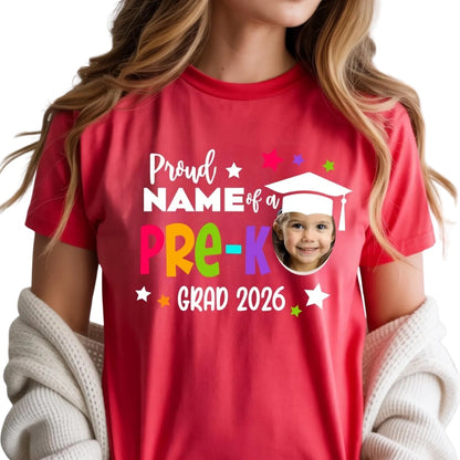Proud Of A Pre-K Grad Custom Matching Family T Shirts, Personalized Kindergarten Graduation Family Matching Shirts ET0449