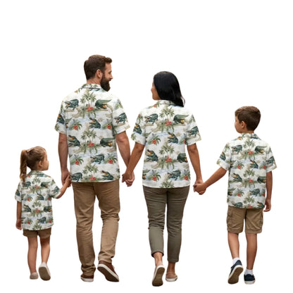 Tropical Alligator Matching Family Hawaiian Shirts, Alligator Matching Hawaiian Shirts For Family ET0545