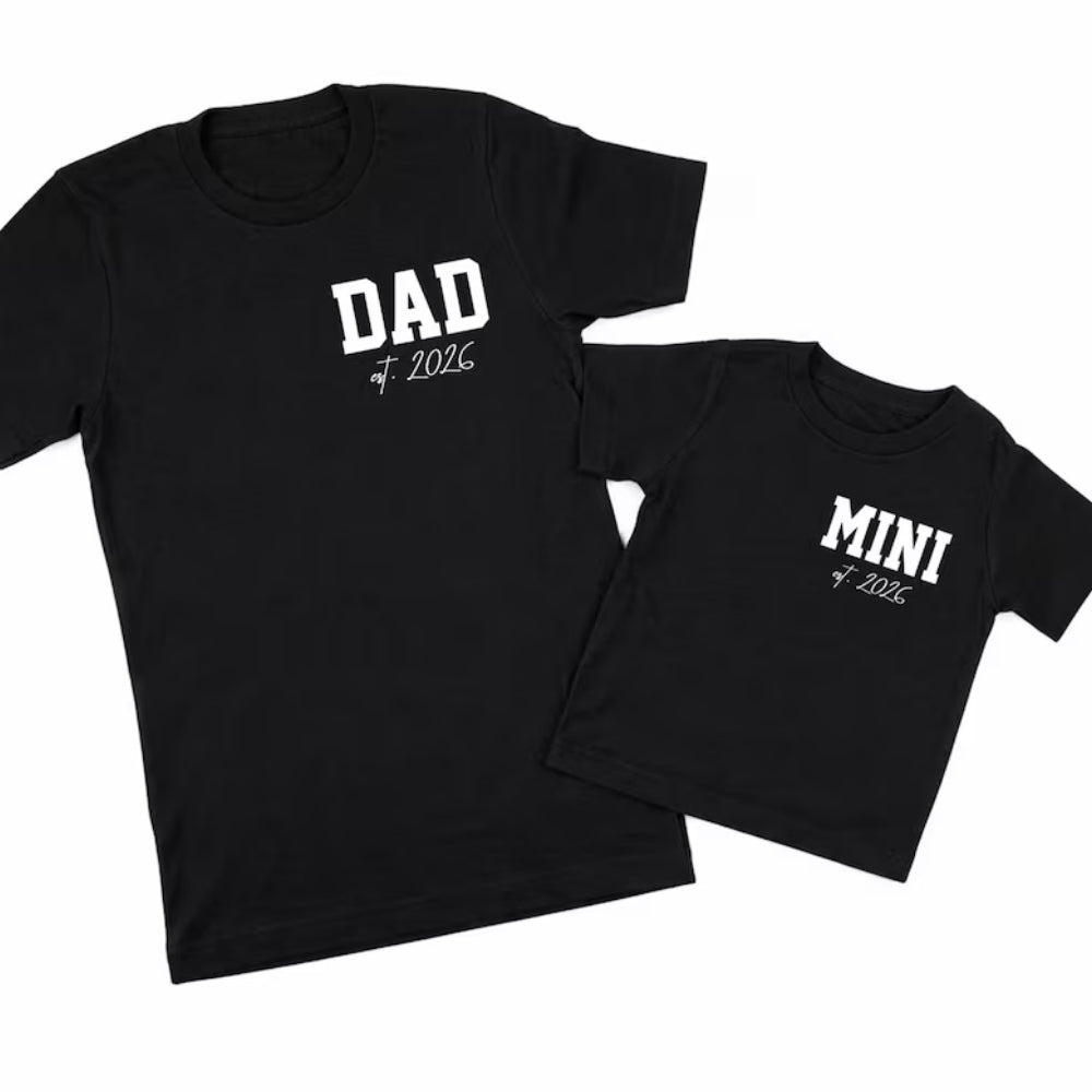 Custom Year Pregnancy Announcement Family T Shirts, Custom Matching Family Shirts To Announce Pregnancy ET0157