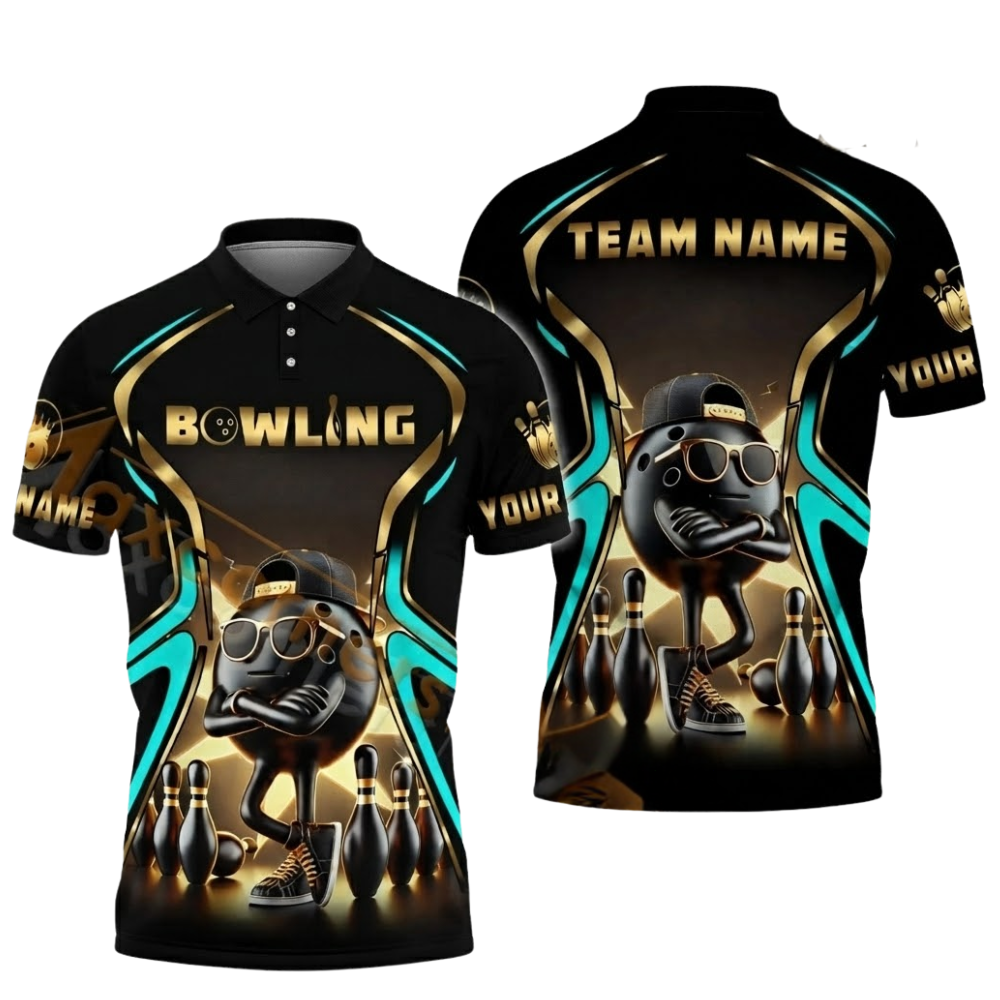 Custom Men's Orange And Gold Bowling Polo Shirts, Custom Team Bowling Shirts BZ0588