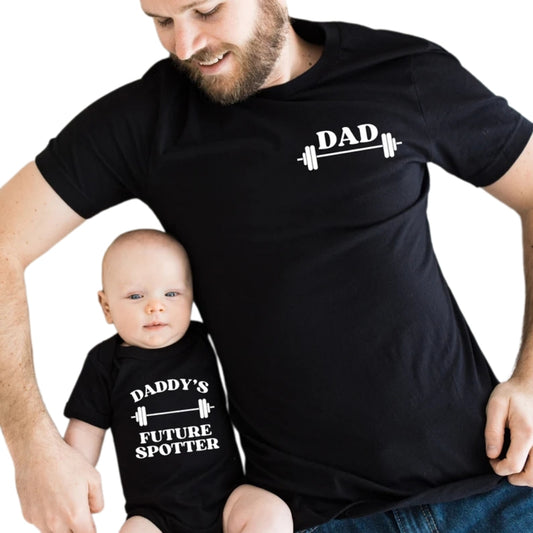 Daddy's Future Support Matching Dad And Son Weight Lifting T Shirts Father Day, Matching Gymnastics Shirts For Family ET0655