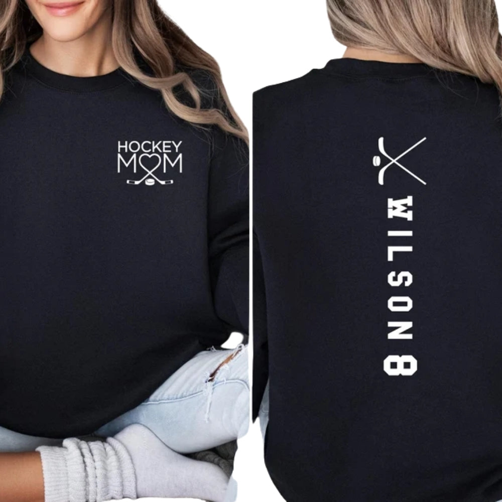 Custom Hockey Mom Sweatshirt, Custom Hockey Sweatshirt For Mama Mother 2D0700