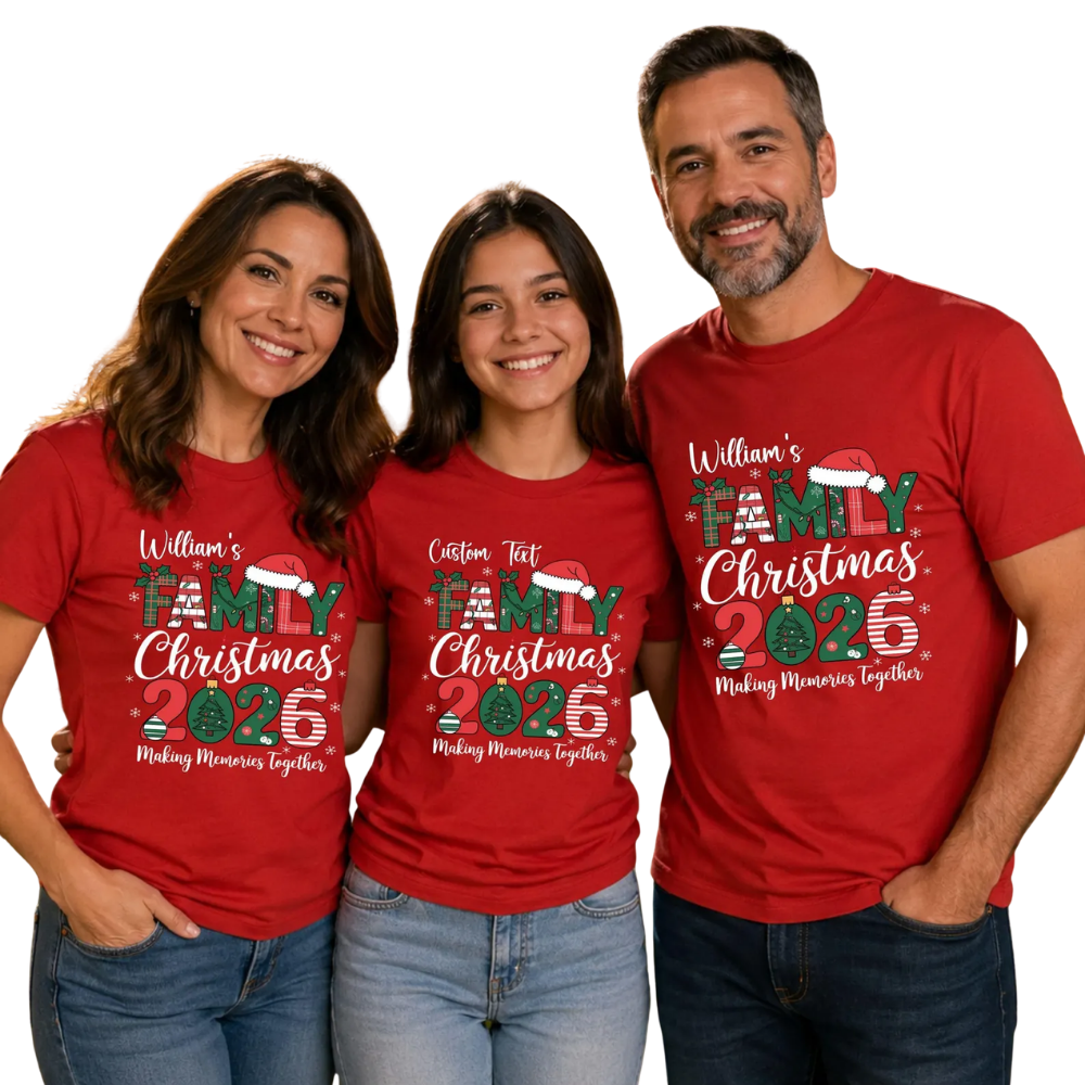Family Christmas Making Memories Togheter Custom Matching Sweatshirts, Personalized Christmas Matching Family Sweatshirts ET1284