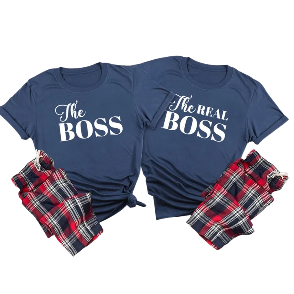 The Boss The Real Boss Matching His And Her T Shirt, Boss Couple Matching Shirts ET0818